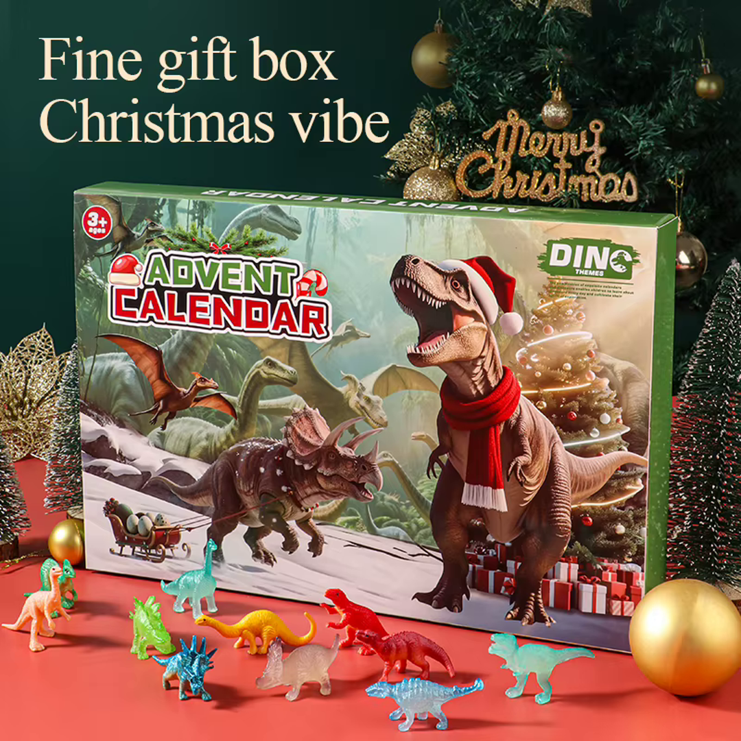 Dinosaur advent calendar gift box